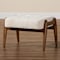Baxton Studio Jeanine Japandi Cream Boucle Fabric and Walnut Brown Finished Rubberwood Ottoman Footstool 228-12965-ZORO - alternate 3